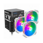 Kit de Ventiladores Alseye Max M120-p 3 Ventiladores ARGB 4 pines Blanco White