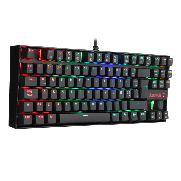 Teclado Gamer Mecánico Redragon Kumara K552 Black RGB Switch Red