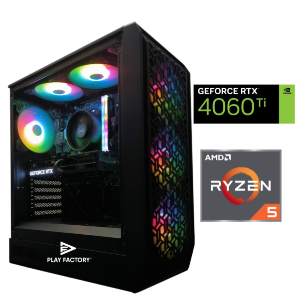 PC Gamer AMD Ryzen 5 5500 | RTX 4060 TI |16GB | 500GB | Win11