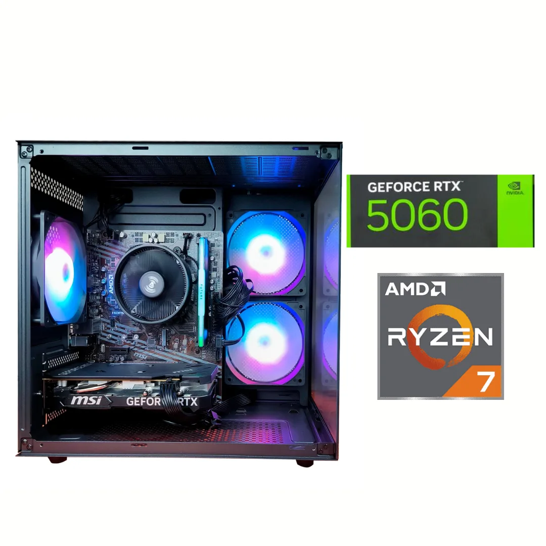 PC Gamer AMD Ryzen 7 5700X | RTX 5060 8GB | 16GB | 500GB SSD | Win11