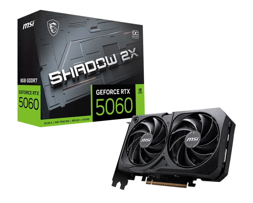 Tarjeta de Video MSI RTX Geforce 5060 8G Shadow 2x OC (G5060-8S2C) - Imagen 4