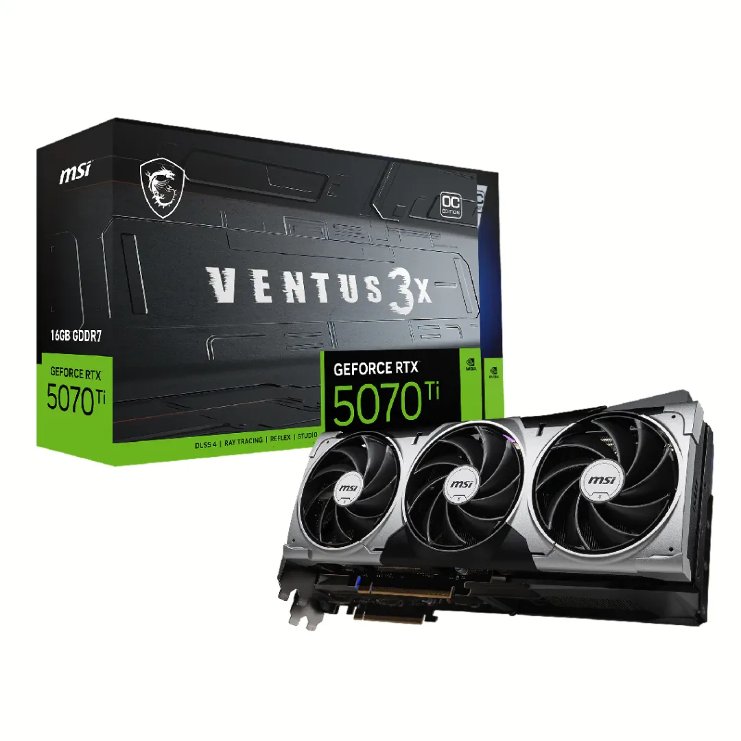 Tarjeta de Video MSI Geforce RTX5070TI 16G Ventus 3X OC (G507T-16V3C)