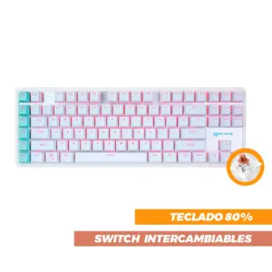 Teclado Mecanico Hype Legend Rebel L White | Swtich Brown Outemu
