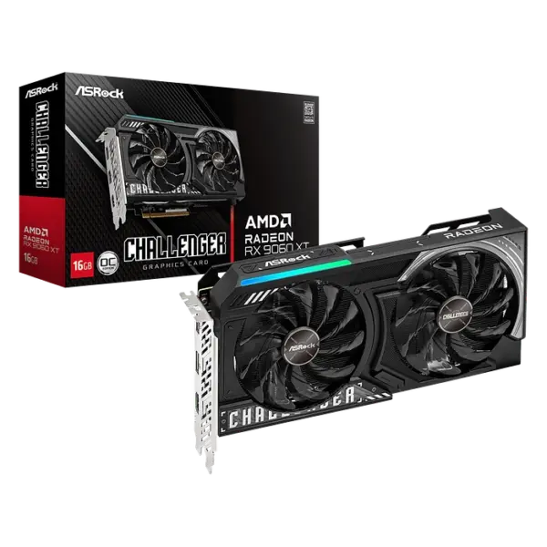 Tarjeta de Video ASRock Radeon RX 9060 XT Challenger 16GB OC [RX9060XT CL 16GO]