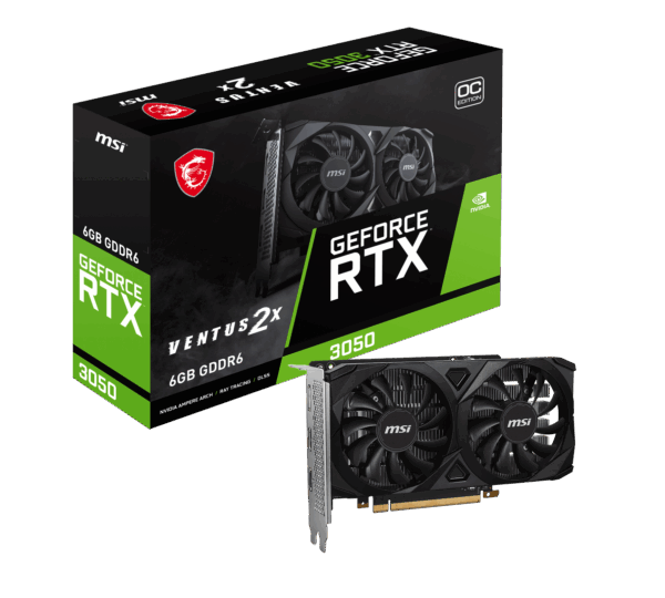 Tarjeta de Video MSI RTX 3050 Ventus 2X 6G OC