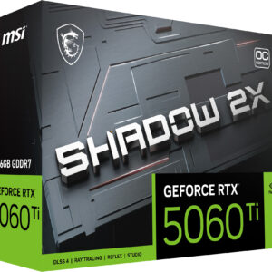 Tarjeta de Video MSI RTX 5060 Ti 16G SHADOW 2X OC PLUS