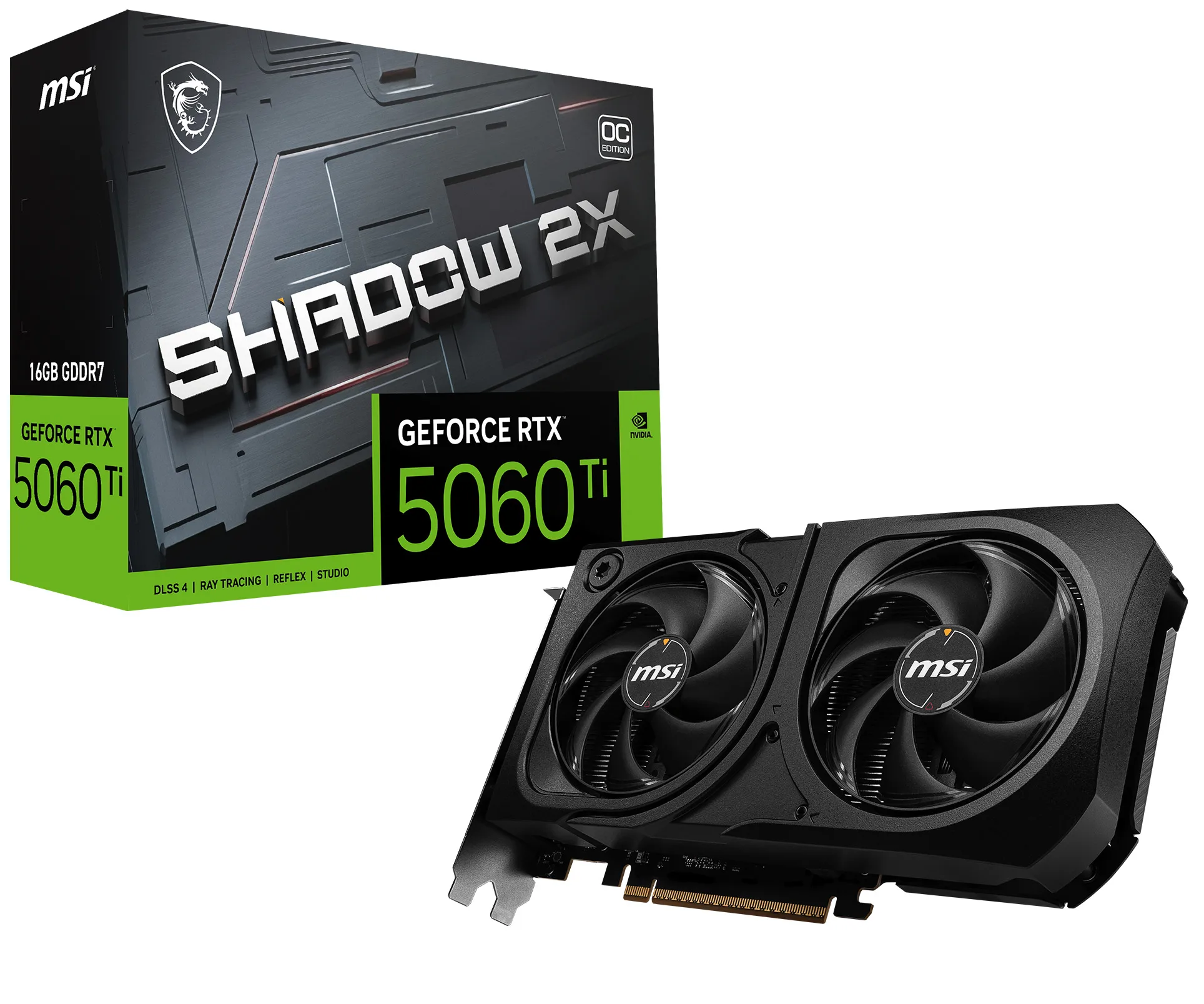 Tarjeta de Video MSI RTX 5060 Ti 16G SHADOW 2X OC PLUS - Imagen 4