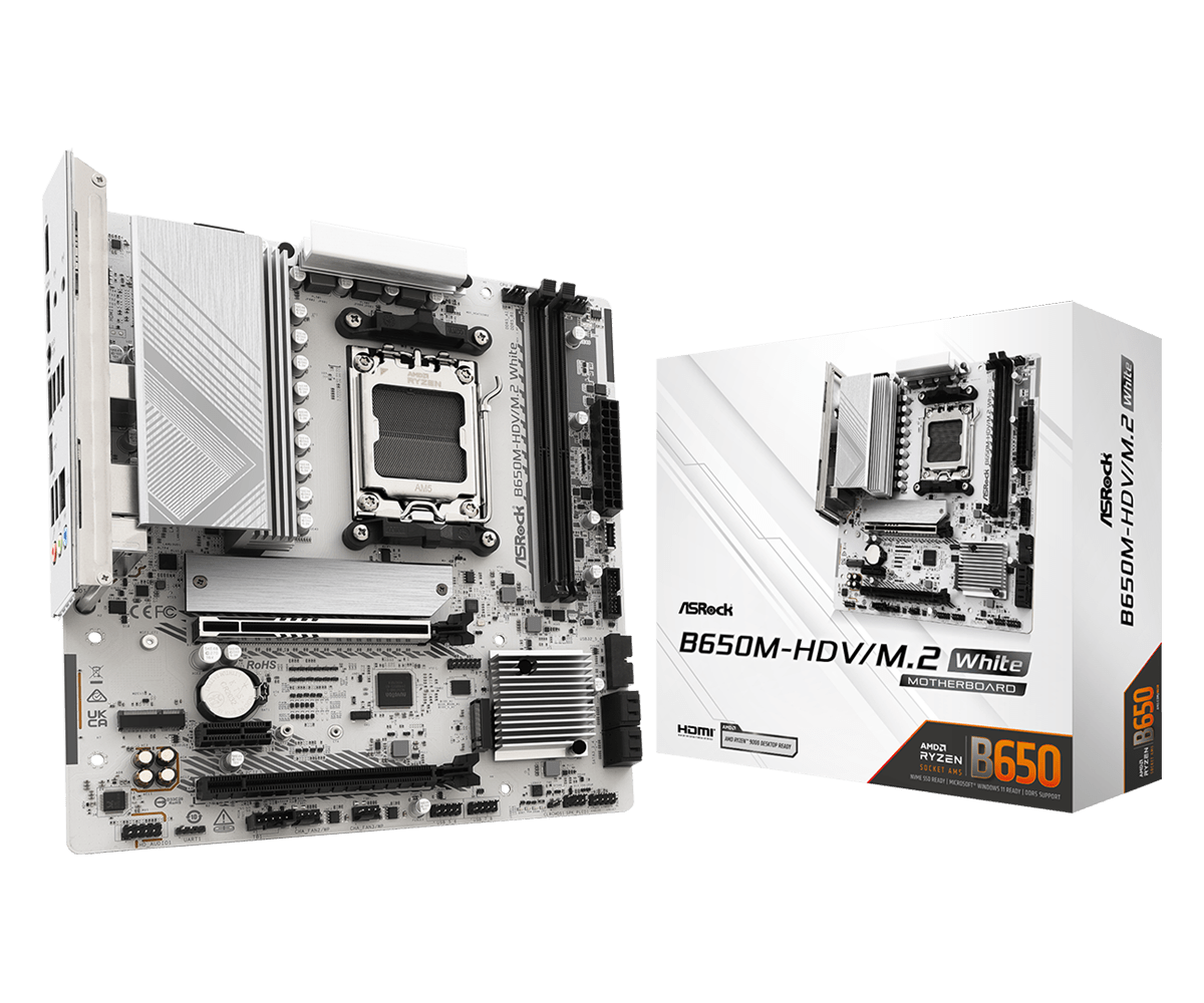Placa Madre ASRock B650M-HDV/M.2 White AMD