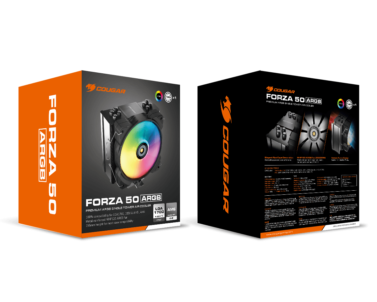 Refrigeración CPU Cougar Forza 50 ARGB - Imagen 2