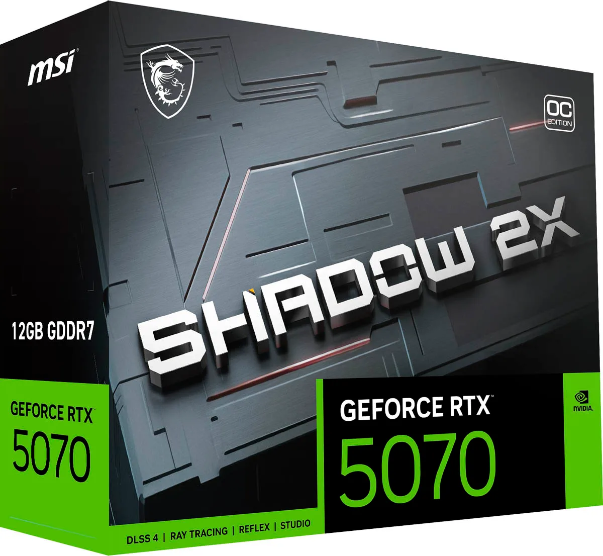 Tarjeta de Video MSI RTX 5070 SHADOW 2X OC