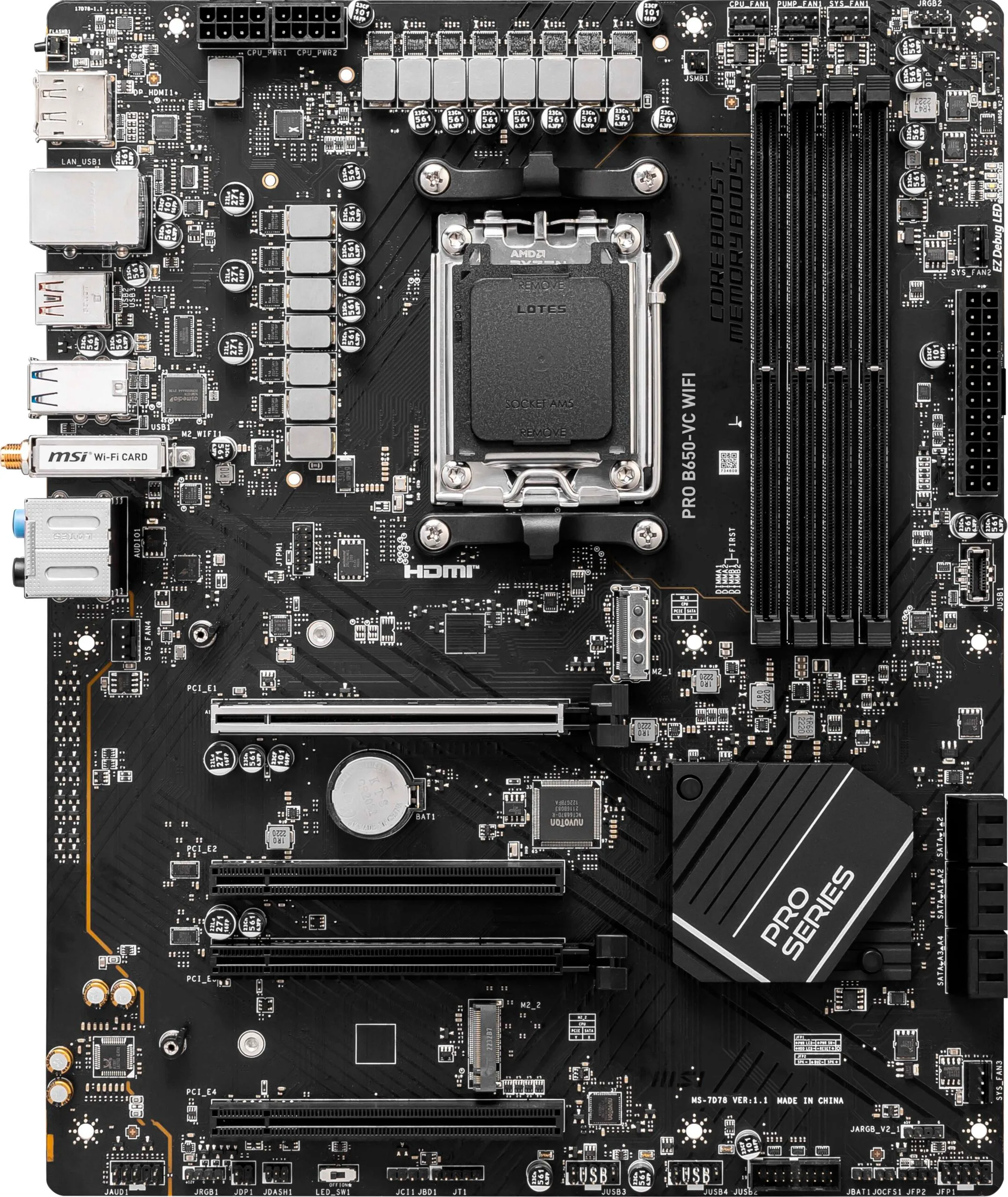 Placa Madre MSI AMD PRO B650-VC WIFI (BULK) PRO B650-VC WIFI (BULK) - Imagen 4