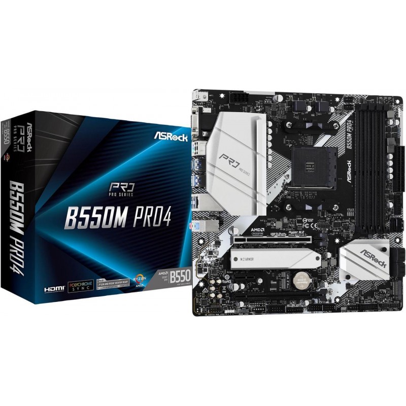 Placa madre ASRock B550M Pro4 - Imagen 2