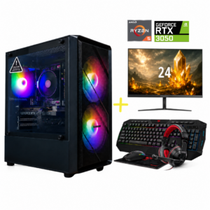 PC Gamer Ryzen 5 5500 | RTX 3050 | 16gb | 500SSD + Monitor 24 IPS KIT TECLADO GAMER