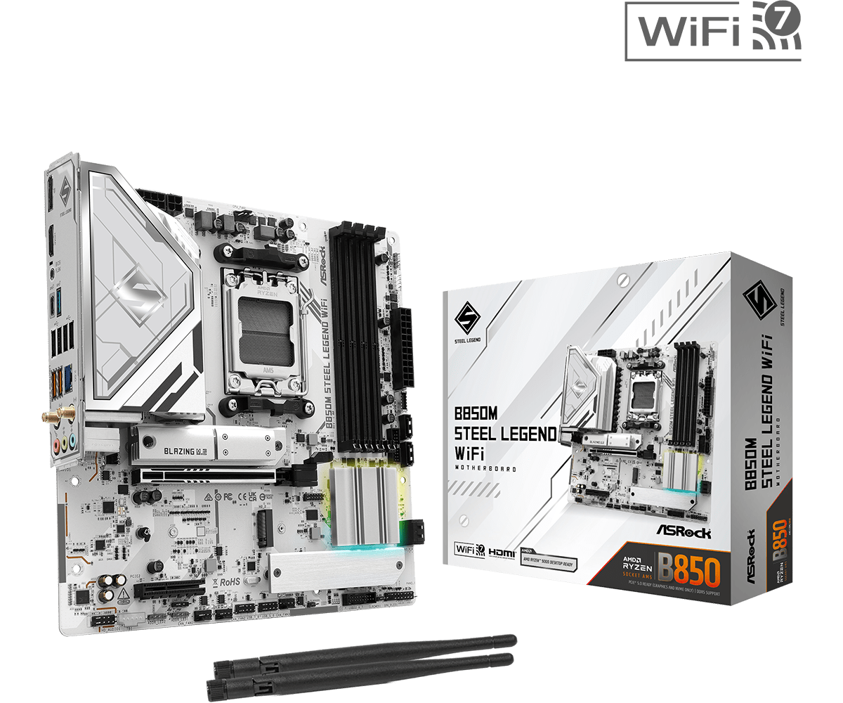 Placa Madre B850M STEEL LEGEND WiFi AM5