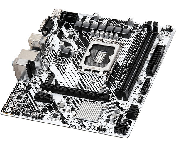 Tarjeta Madre ASRock H610M-HDV/M.2+ D5 LGA1700 2*DDR5 M.2 DP HDMI VGA mATX - Imagen 4