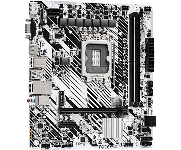 Tarjeta Madre ASRock H610M-HDV/M.2+ D5 LGA1700 2*DDR5 M.2 DP HDMI VGA mATX - Imagen 5
