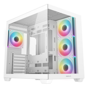 Gabinete Gamer Deepcool Cg530 4f Wh Blanco 4 Ventiladores Atx