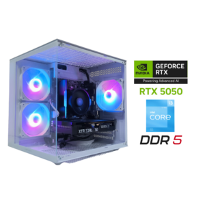 PC Gamer WHITE Intel I3 12100F | RTX 5050 | 16GB DDR5 | 500GB | WIN 11