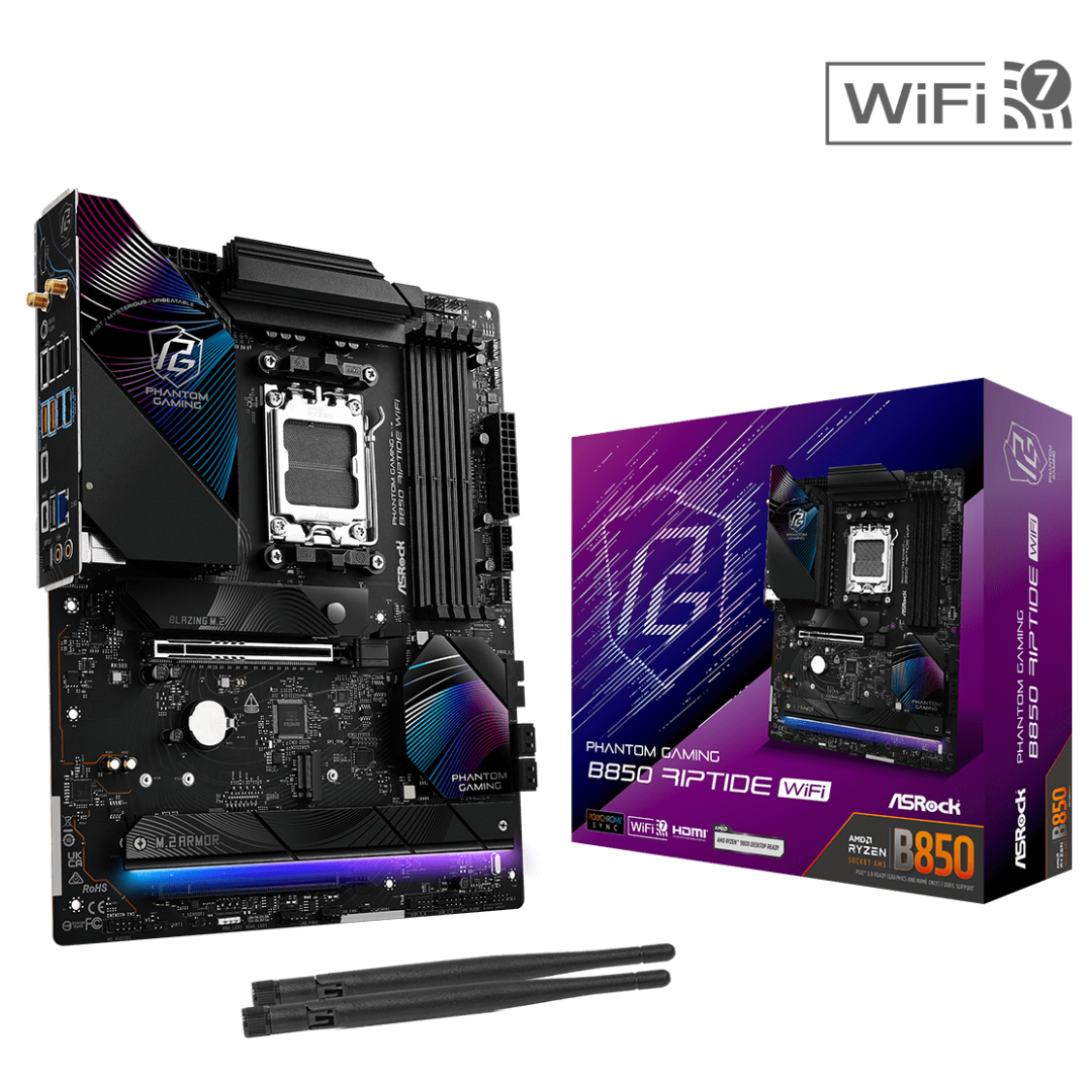 Placa Madre ASRock Phantom Gaming B850 RIPTIDE WIFI