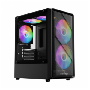 Gabinete NEWGEN ENTRY MATX Black (3 Fans FRGB Incluidos)