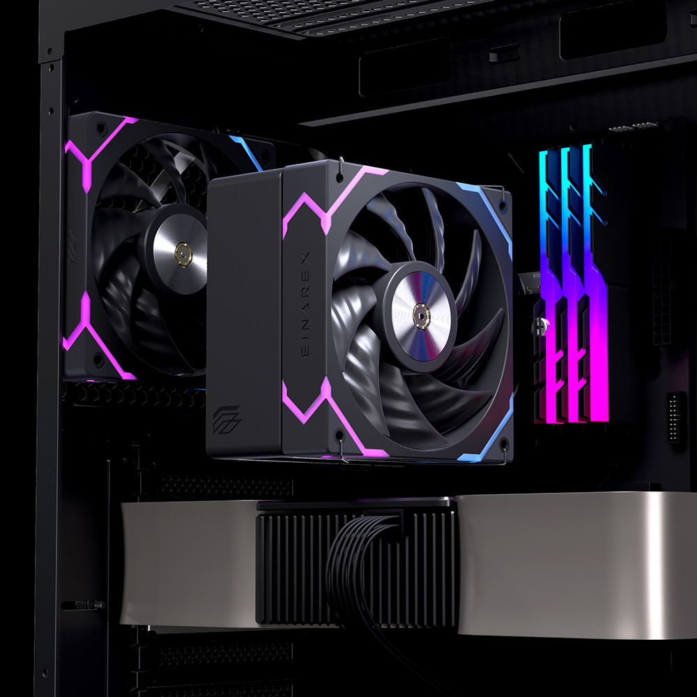 Refrigeración de Aire Einarex Ventus V100 Black ARGB - Imagen 8