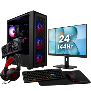 PC Gamer Ryzen 5 5500 | RTX 5050 8GB | 16GB DDR4 | 500GB + Monitor 24 IPS KIT TECLADO GAMER Equipo todo en 1