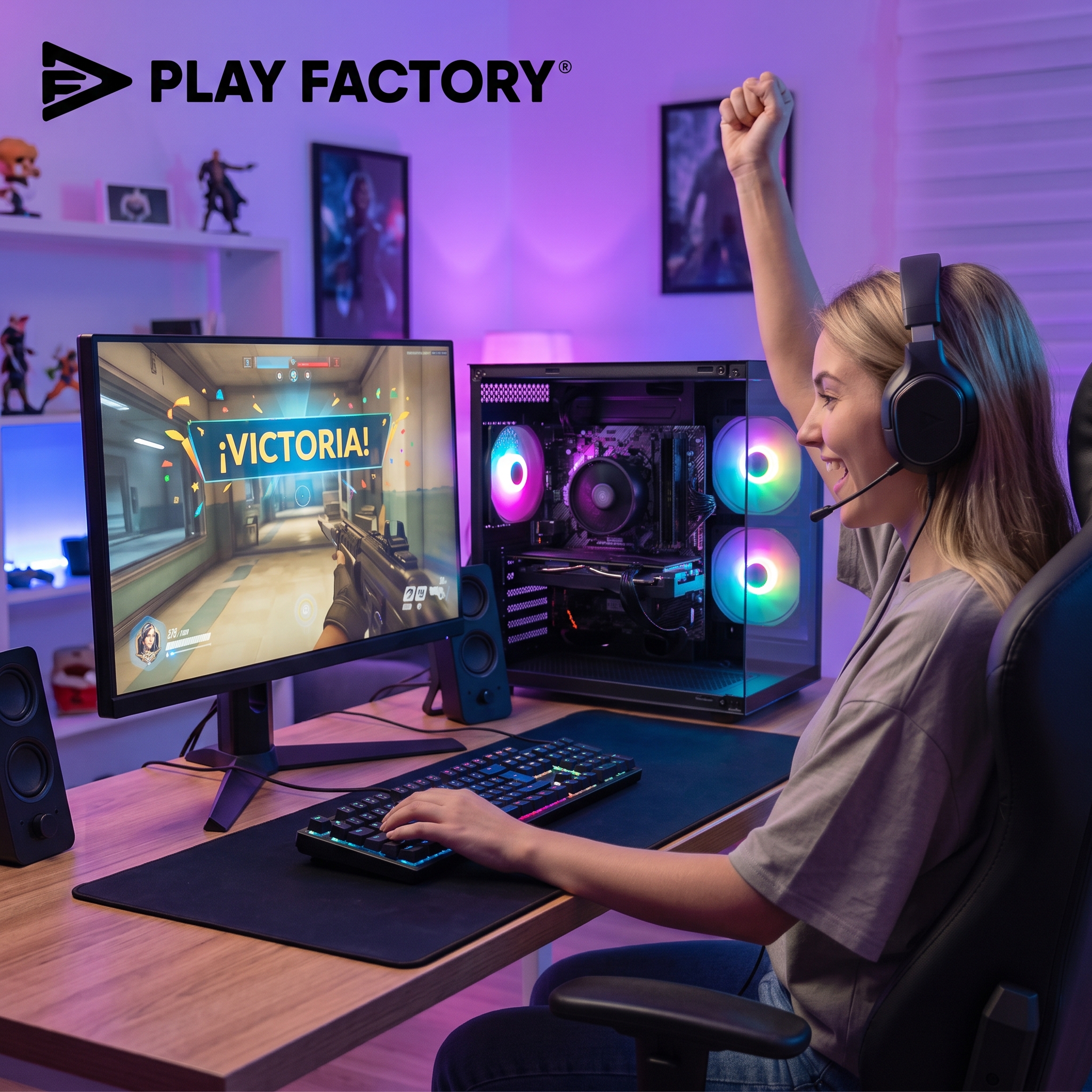 PC Gamer Kit Apex AMD Ryzen 7 5700G Radeon Vega 8 16GB DDR4 1TB SSD Monitor 24 IPS Teclado Mouse - Imagen 3