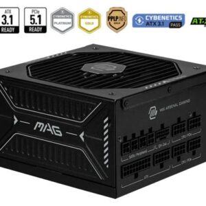 Fuente de Poder MSI MAG A1000GL PCIE5 1000W 80 Plus Gold