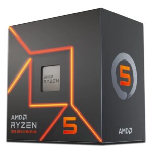 Procesador AMD Ryzen 5 7600 - Socket AM5, 6 Núcleos, 12 Hilos, 3.8 GHz a 5.1 GHz, Radeon Graphics