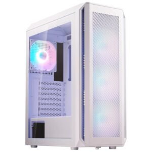 Gabinete - XPG Valor Air Plus - S/Fuente - ATX - Blanco - Incluye 4 ventiladores ARGB de 120 mm