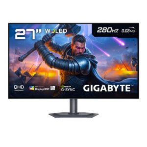 Monitor Gamer OLED Gigabyte 27" MO27Q2 2560x1440 QHD 280Hz 0.03ms USB-C KVM