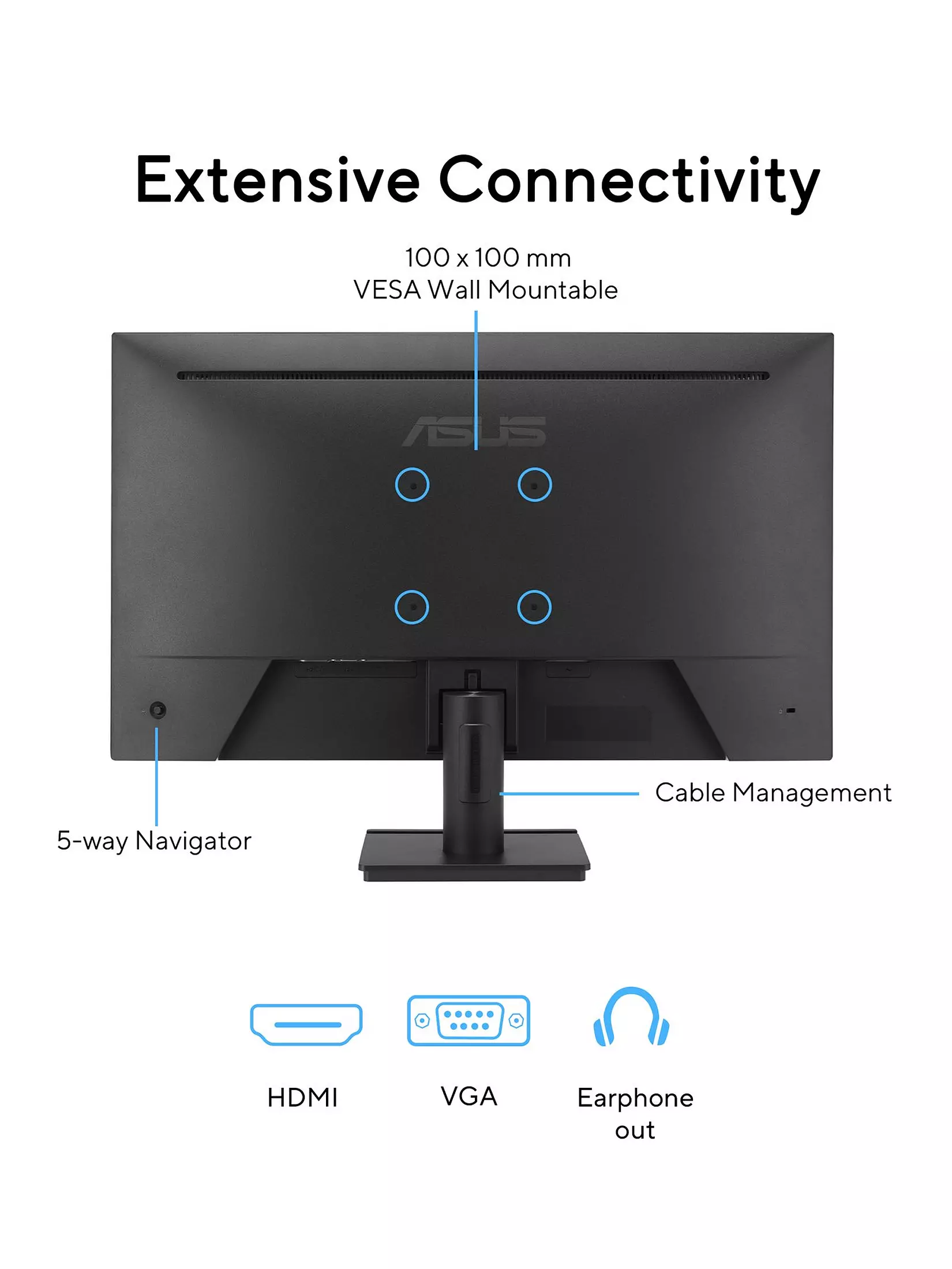 Monitor ASUS Eye Care VA279HG 27 Pulgadas FHD IPS 120Hz 1ms HDMI VGA - Imagen 7