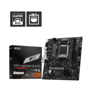Tarjeta Madre MSI PRO A620AM-B EVO 2 DDR5 Socket AM5 Micro-ATX