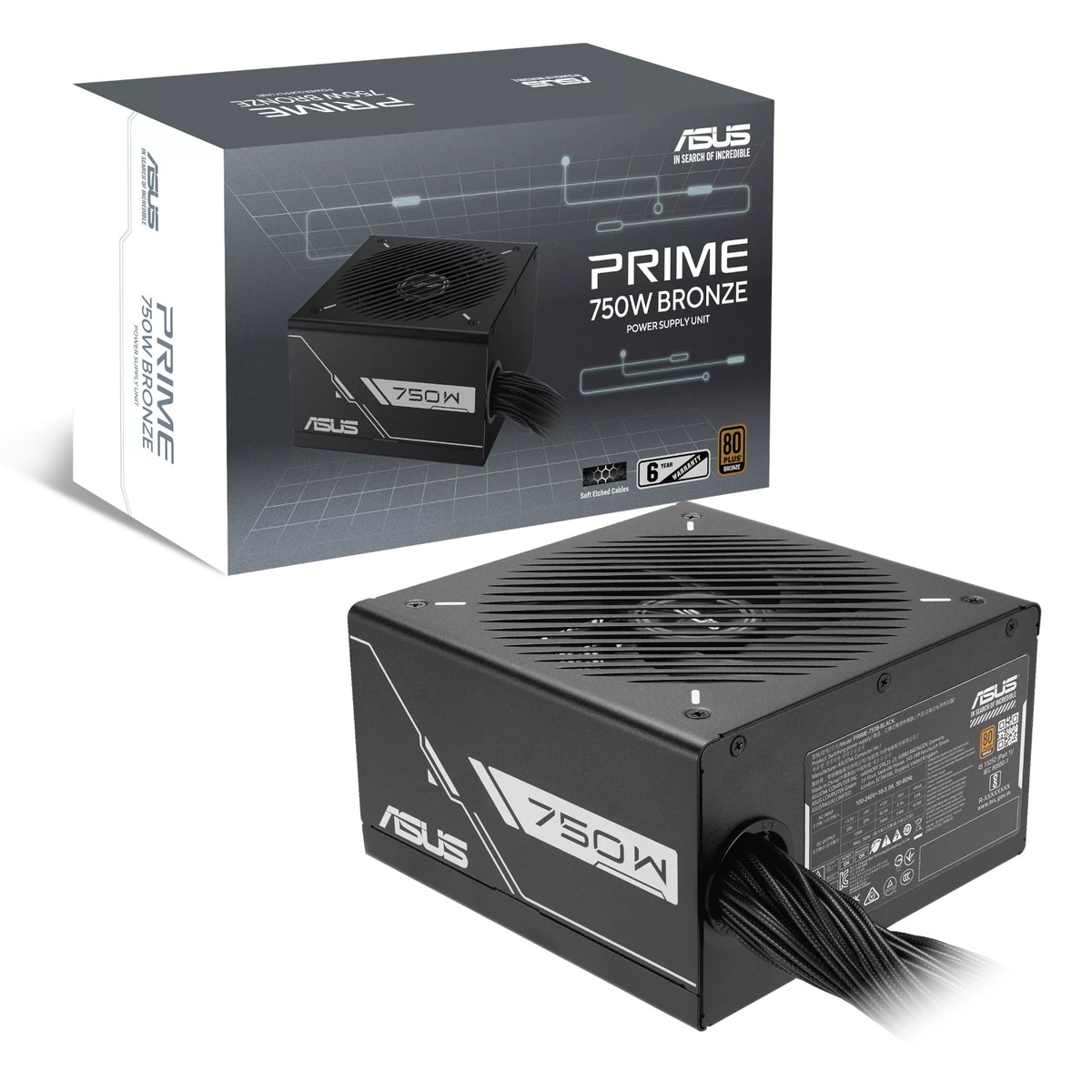 ASUS 80 Plus Bronze Fuente de Poder ATX PRIME-750B-BLACK 750W