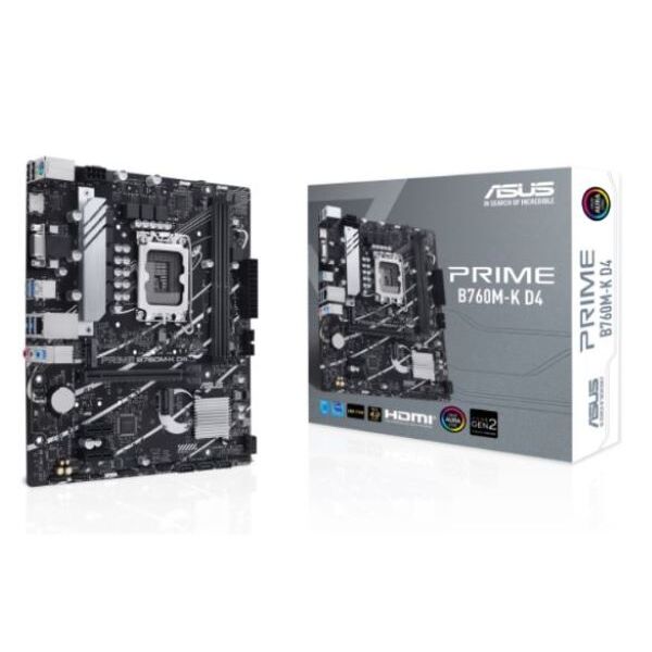Placa Madre ASUS PRIME B760M-K D4 LGA 1700 Micro-ATX