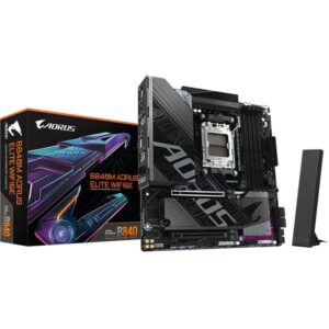 Placa Madre Gigabyte B840M AORUS ELITE WIFI6 AM5 DDR5 Micro ATX