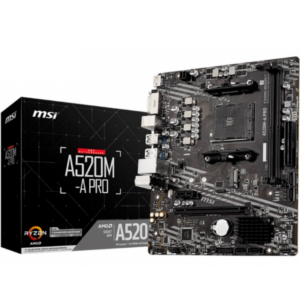 Placa Madre MSI A520M-A PRO Socket AM4 Micro-ATX DDR4