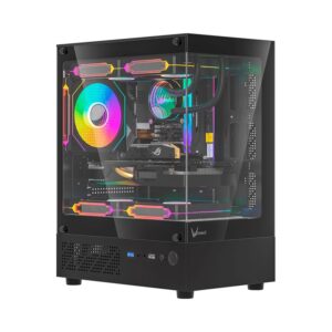 Gabinete Formula Crystal Z1CM Plus AR mATX Black 3 Fan ARGB