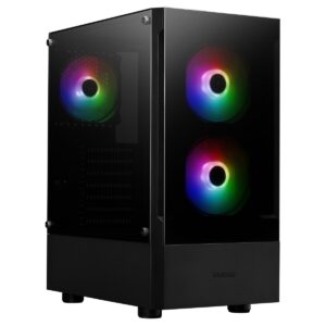 Gamdias Talos E3 Gabinete Gamer ATX Negro 3 Fans ARGB
