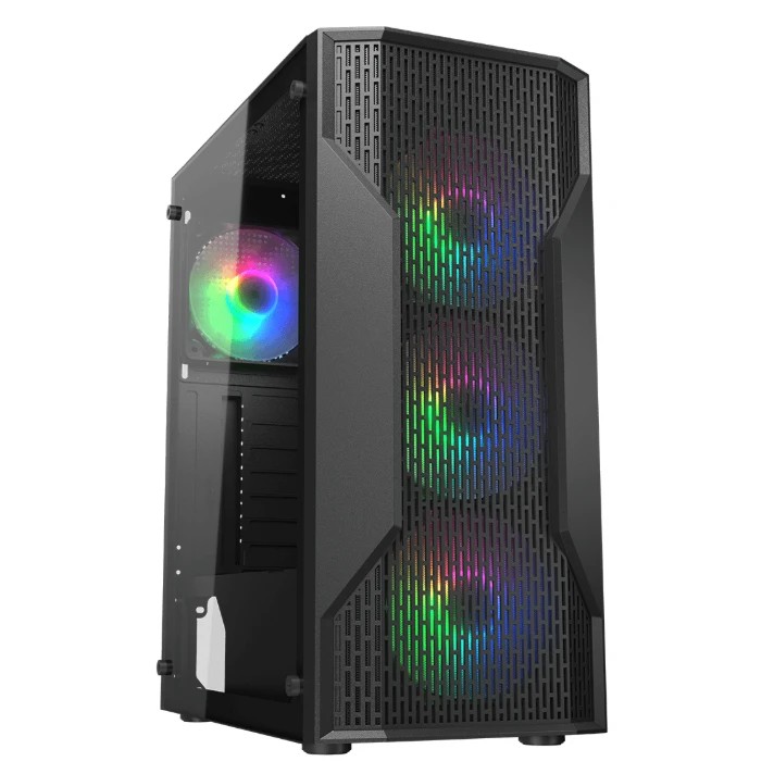 Cougar MX110 RGB Gabinete Gamer ATX 4 Fans RGB Negro