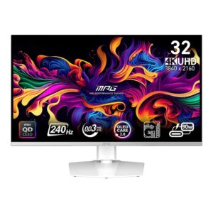 Monitor Gamer MSI MPG 321URXW QD-OLED 31.5 Pulgadas 4K UHD 240Hz Blanco