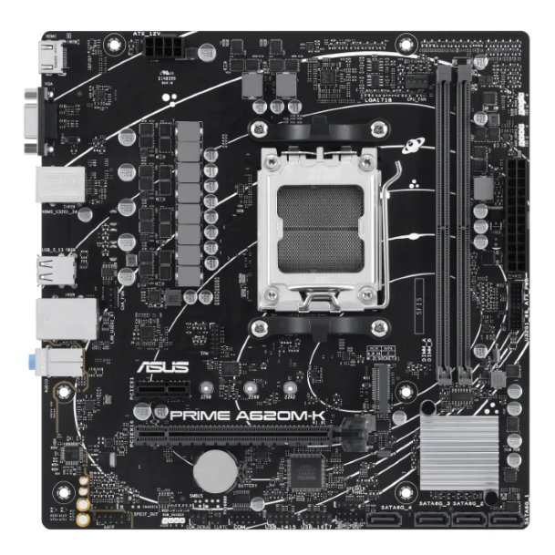 Placa Madre ASUS PRIME A620M-K Socket AM5 Micro-ATX DDR5 - Imagen 2