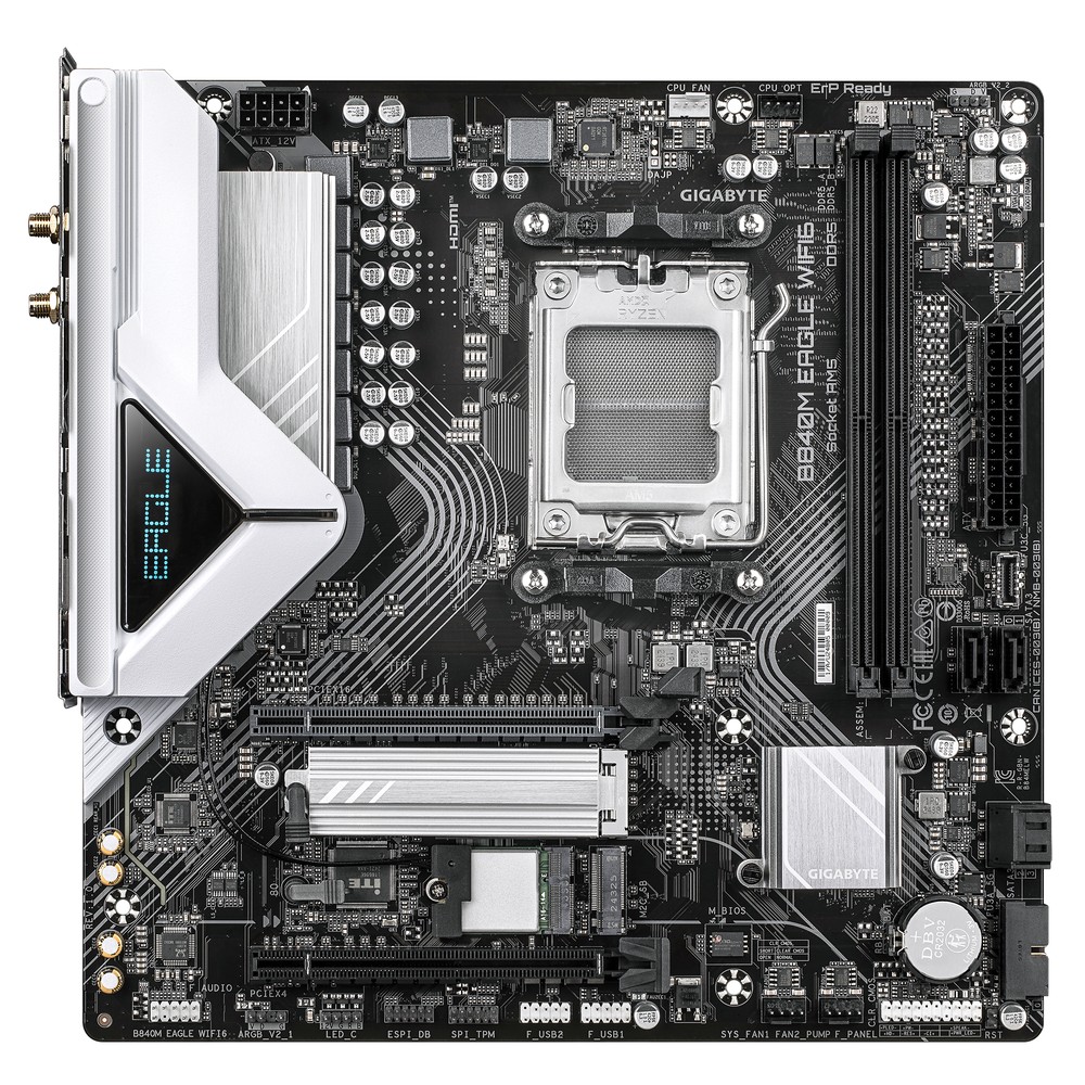 Placa Madre Gigabyte B840M EAGLE WIFI AM5 DDR5 Micro-ATX - Imagen 2