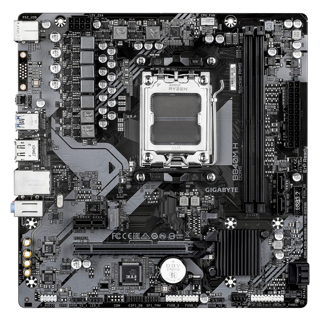 Placa Madre Gigabyte B840M H Socket AM5 DDR5 - Imagen 2