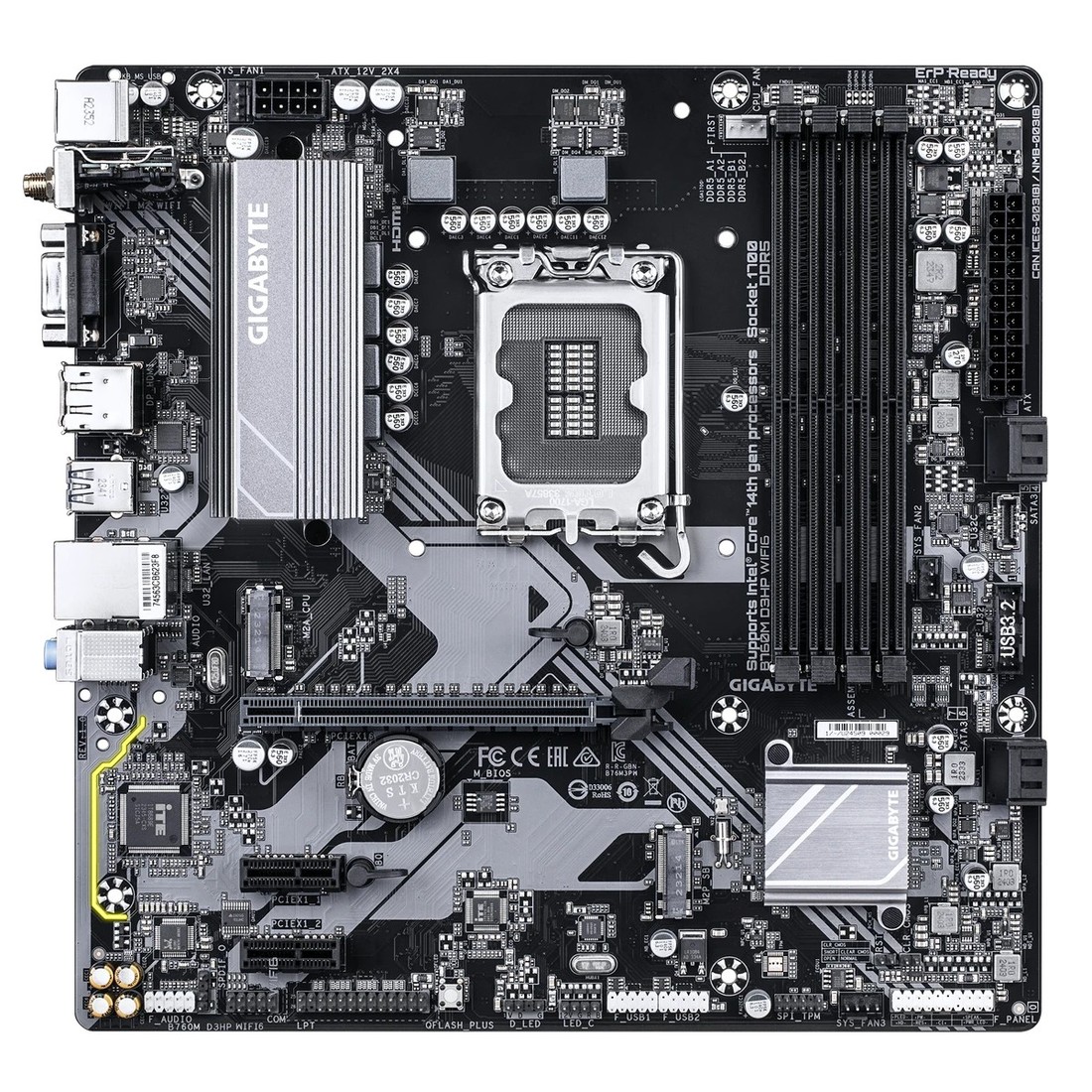 Placa Madre Gigabyte B760M D3HP WIFI6 LGA1700 - Imagen 2
