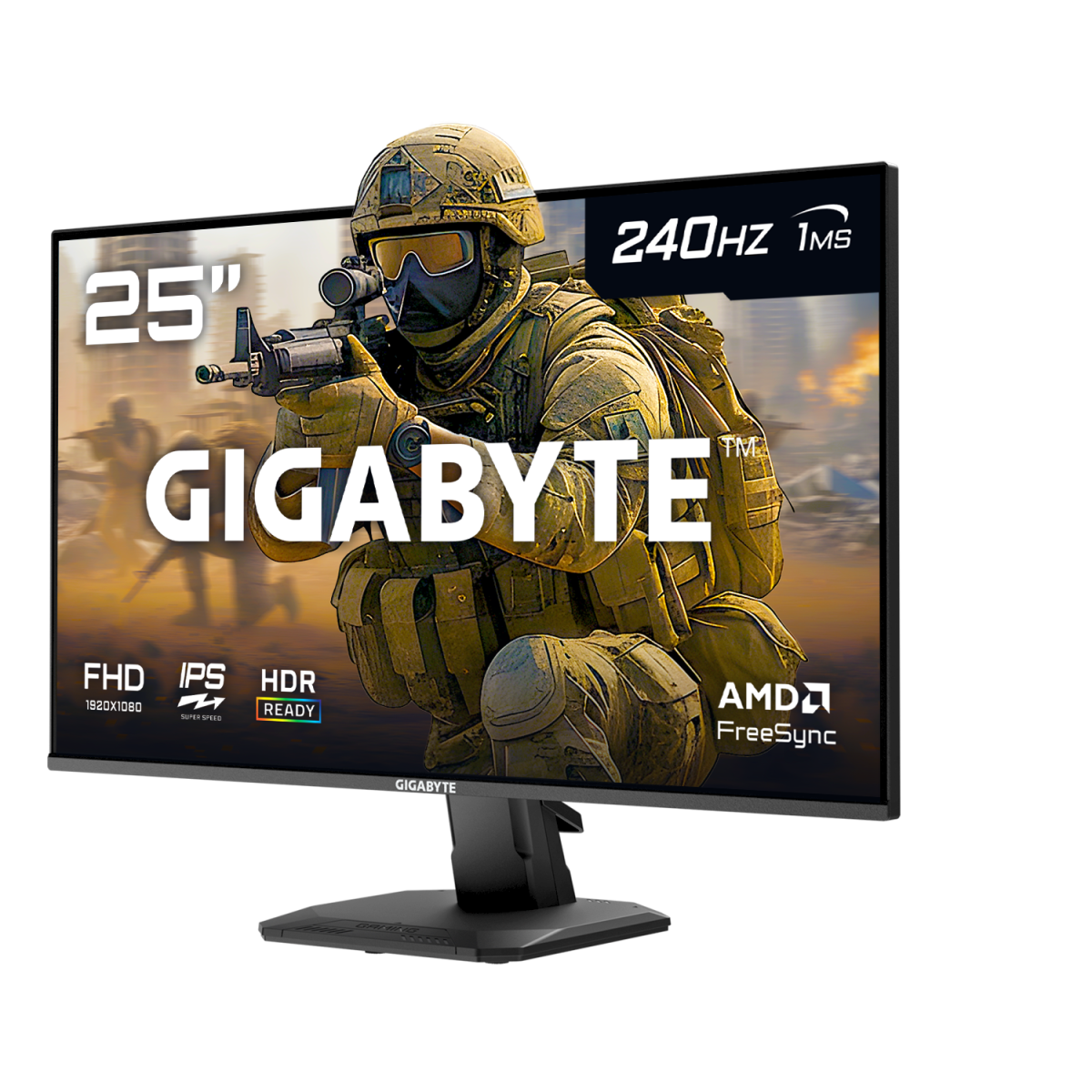 Gigabyte 24.5 Pulgadas SS IPS Monitor Gamer GS25F2A 240Hz 1ms FreeSync Premium