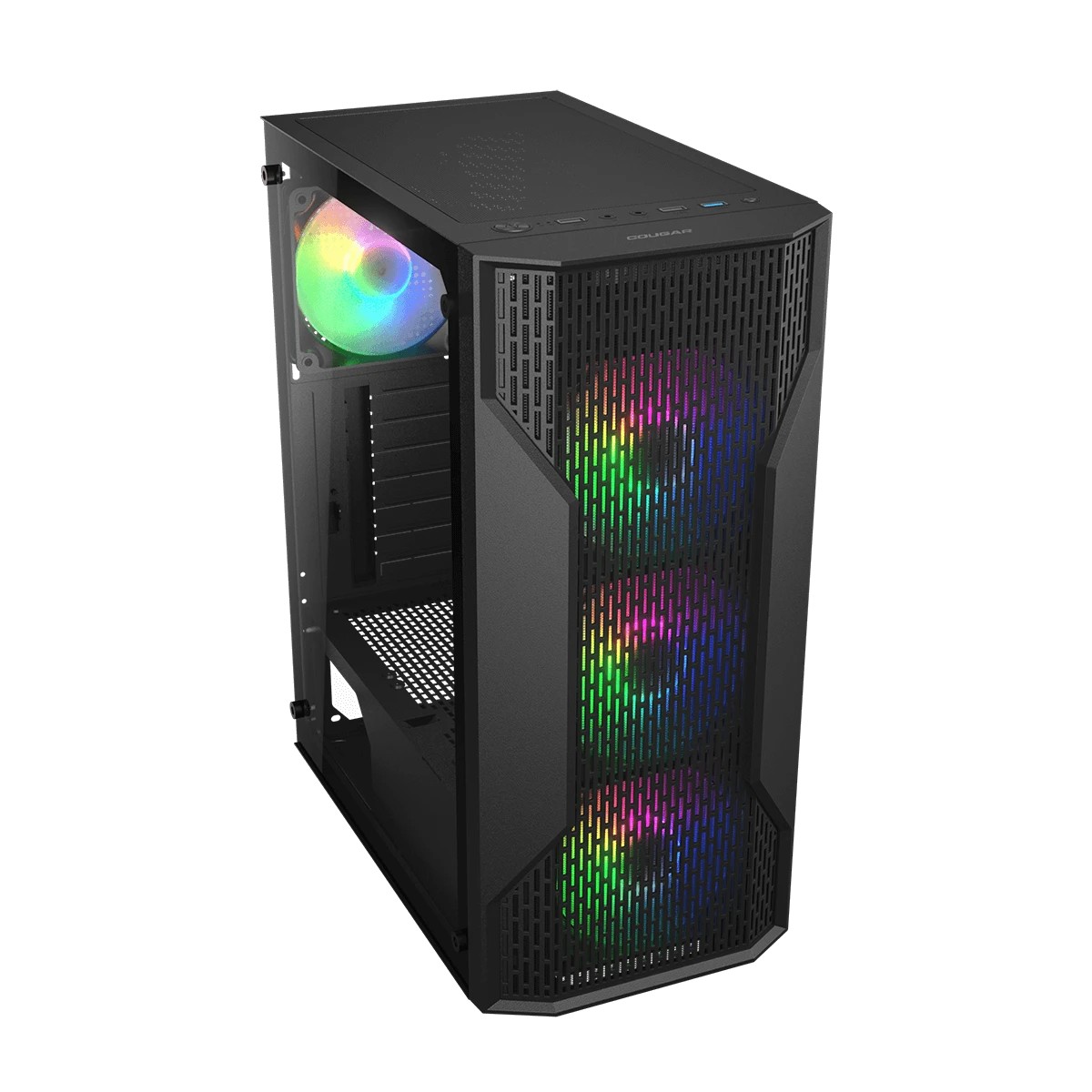 Cougar MX110 RGB Gabinete Gamer ATX 4 Fans RGB Negro - Imagen 3