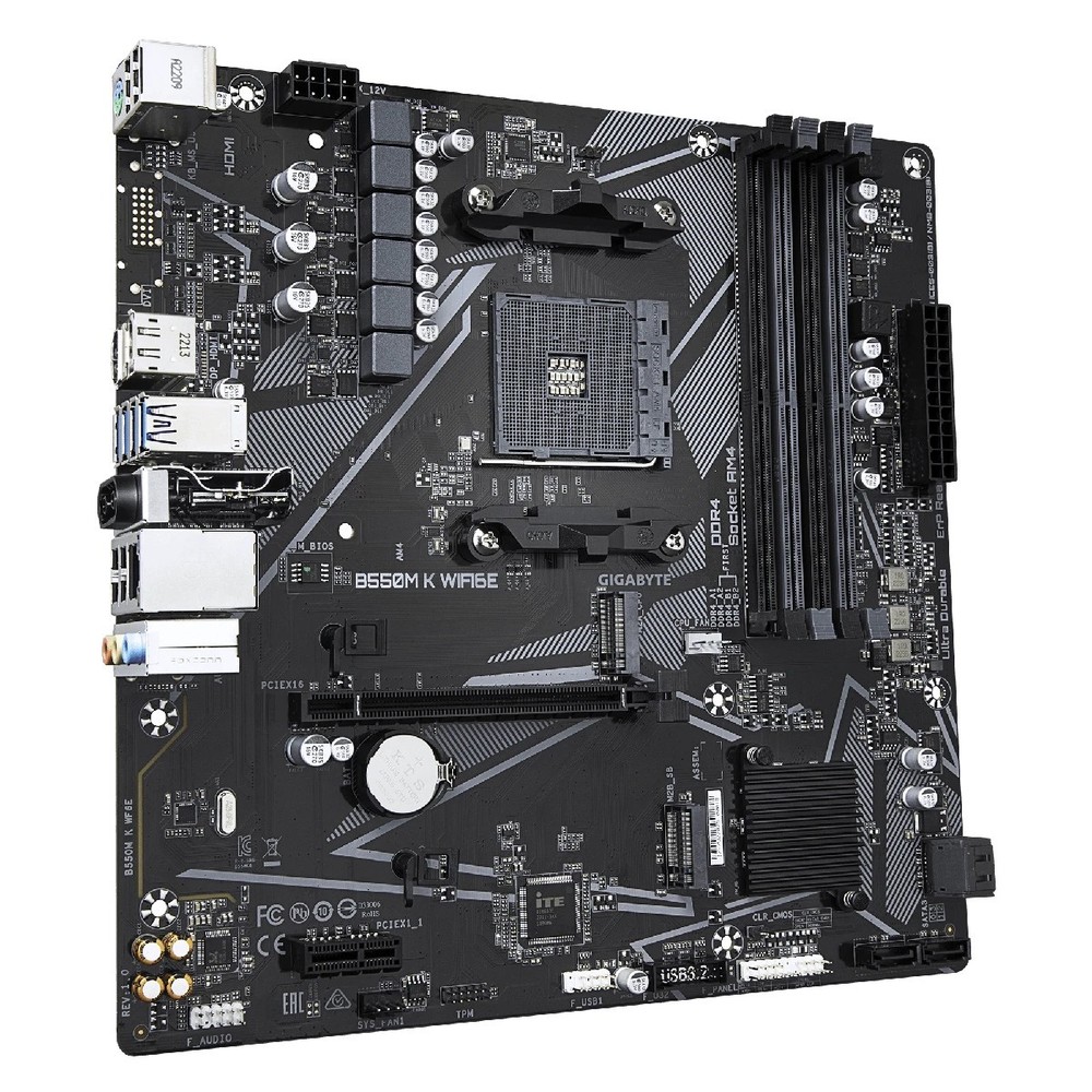 Placa Madre Gigabyte B550M K WF6E AM4 DDR4 Wi-Fi 6E - Imagen 3