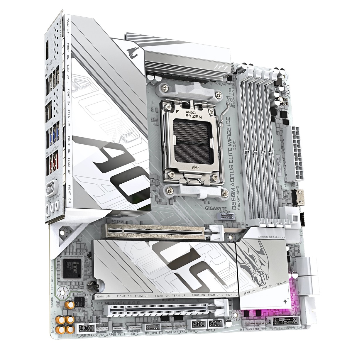 Placa Madre Gigabyte B850M AORUS ELITE WIFI6E ICE AM5 DDR5 - Imagen 3