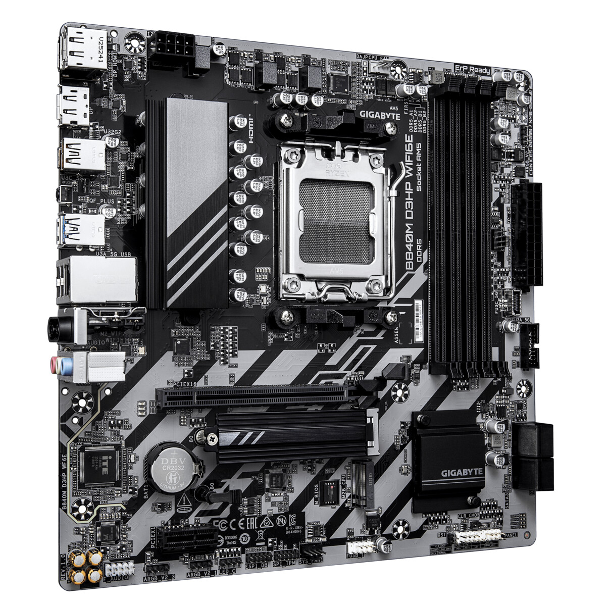 Placa Madre Gigabyte B840M D3HP WIFI6E LGA 1851 DDR5 Micro-ATX - Imagen 3